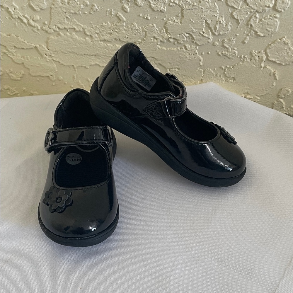 Stride Rite Black Kids Dress Shoes